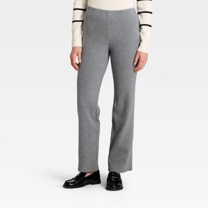 A New Day Brushed Pull-On Pants - Gray M
